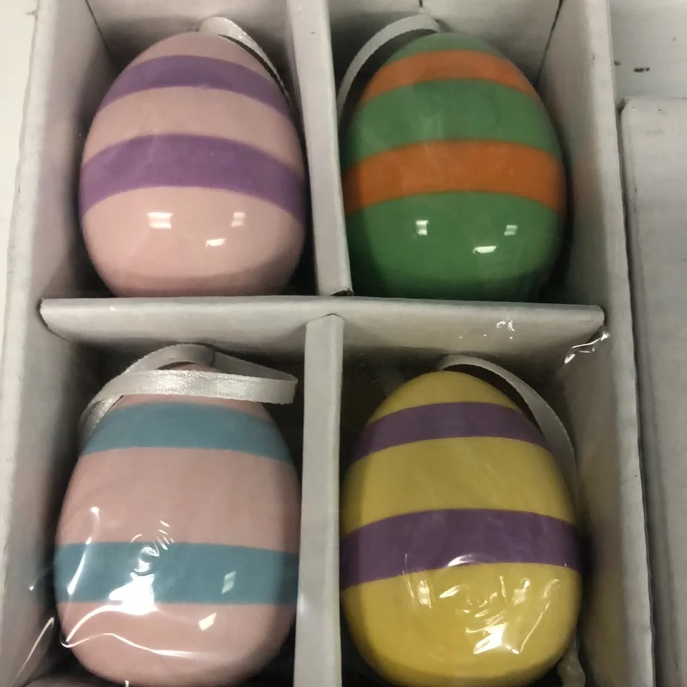 8‎ wooden Easter eggs 2.5” egg ornaments